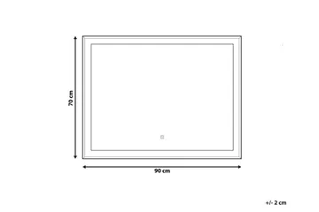 Argens Spegel 70x90 cm LED - Silver - Inredning & dekor - Speglar - Badrumsspegel