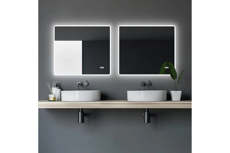 Aspsele Badrumsspegel 80x70 cm LED-belysning - Inredning & dekor - Speglar - Badrumsspegel