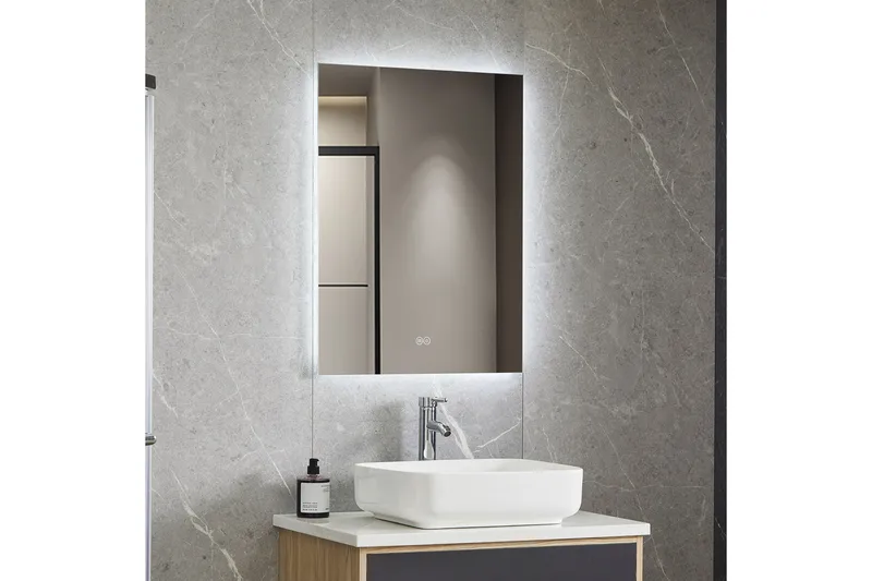 Badrumsspegel 60x80cm med LED-belysning och anti-fog - Lyfco - Inredning & dekor - Speglar - Badrumsspegel