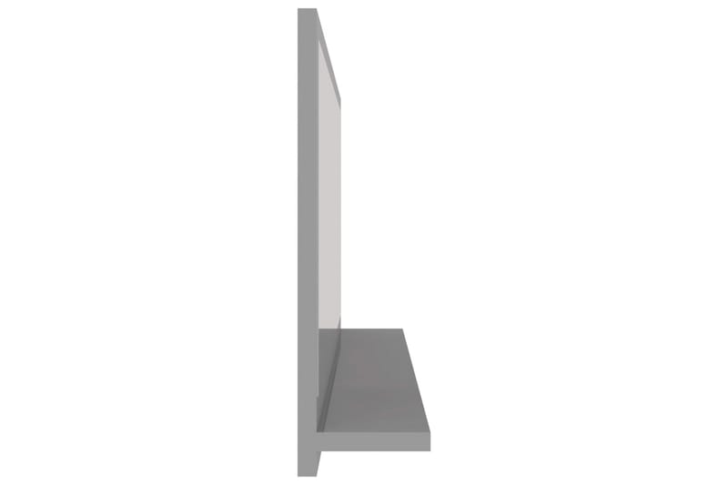 Badrumsspegel grå högglans 80x10,5x37 cm spånskiva - Grå - Badrumsspegel