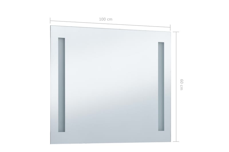 Badrumsspegel LED 100x60 cm - Silver - Inredning & dekor - Speglar - Badrumsspegel