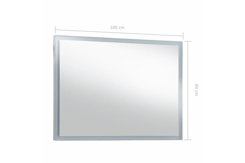 Badrumsspegel LED 100x60 cm - Silver - Inredning & dekor - Speglar - Badrumsspegel