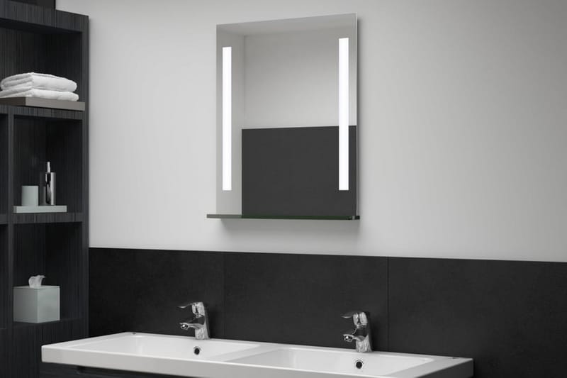 Badrumsspegel LED med hylla 50x70 cm - Badrumsspegel - Badrumsspegel med belysning