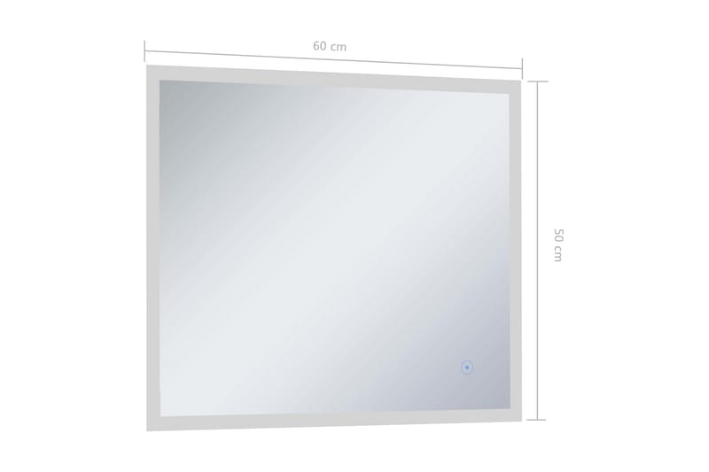 Badrumsspegel LED med touch-sensor 60x50 cm - Silver - Inredning & dekor - Speglar - Badrumsspegel