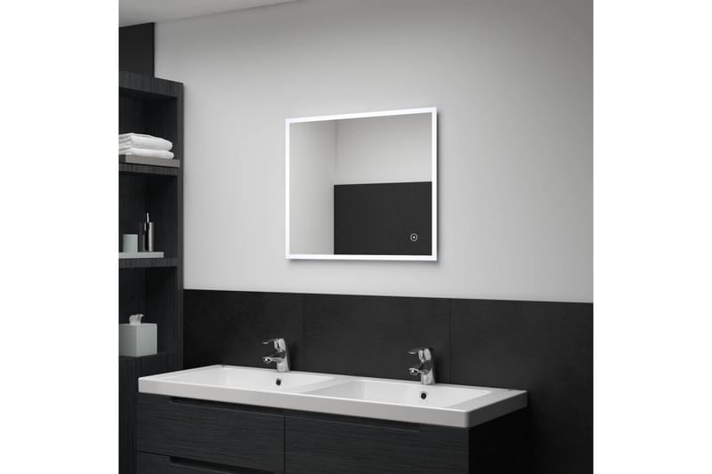 Badrumsspegel LED med touch-sensor 60x50 cm - Silver - Inredning & dekor - Speglar - Badrumsspegel