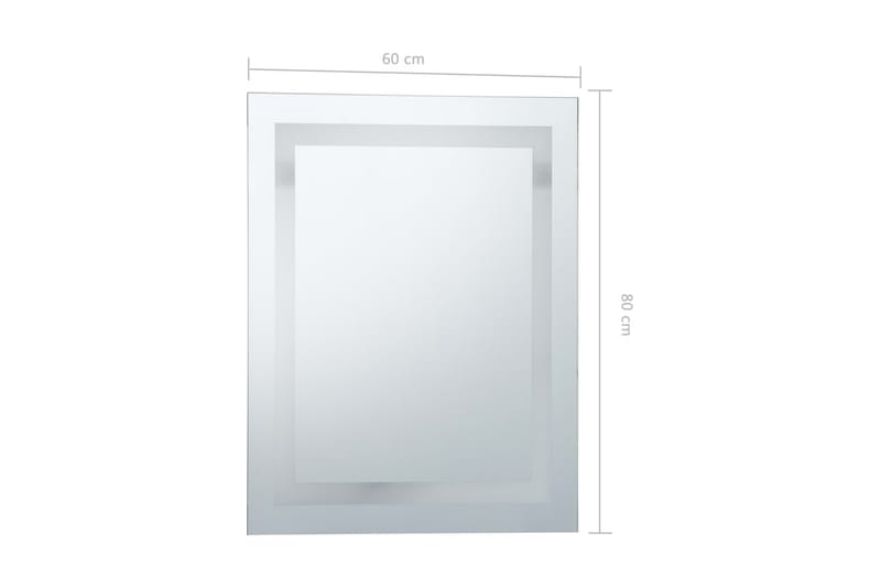 Badrumsspegel LED med touch-sensor 60x80 cm - Silver - Inredning & dekor - Speglar - Badrumsspegel