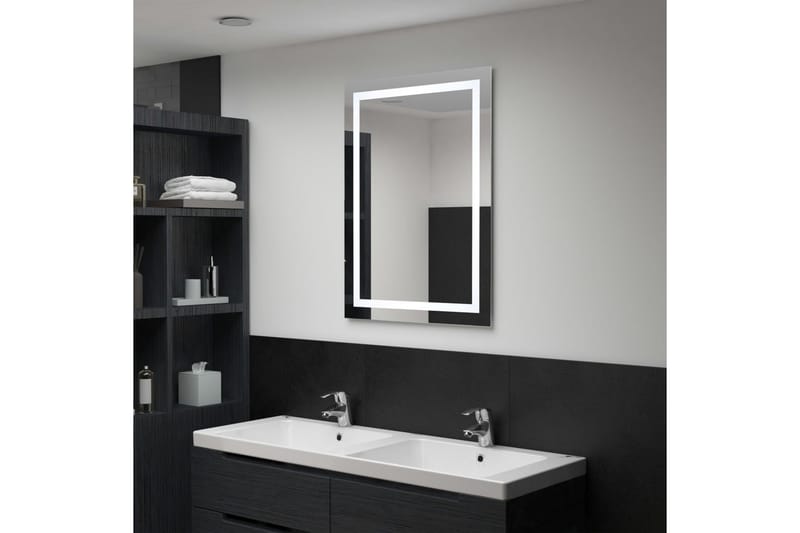 Badrumsspegel LED med touch-sensor 60x80 cm - Silver - Inredning & dekor - Speglar - Badrumsspegel