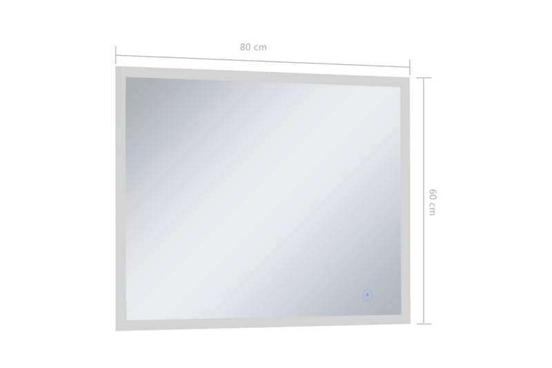 Badrumsspegel LED med touch-sensor 80x60 cm - Silver - Inredning & dekor - Speglar - Badrumsspegel