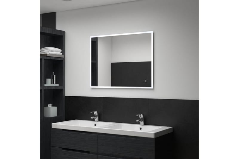 Badrumsspegel LED med touch-sensor 80x60 cm - Silver - Inredning & dekor - Speglar - Badrumsspegel