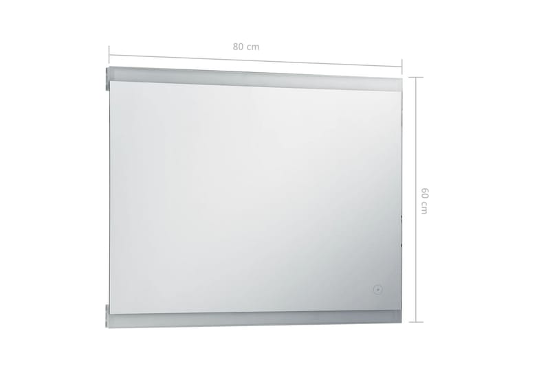 Badrumsspegel LED med touch-sensor 80x60 cm - Silver - Inredning & dekor - Speglar - Badrumsspegel