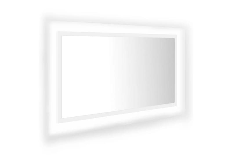 Badrumsspegel med LED vit 80x8,5x37 cm spånskiva - Vit - Inredning & dekor - Speglar - Badrumsspegel