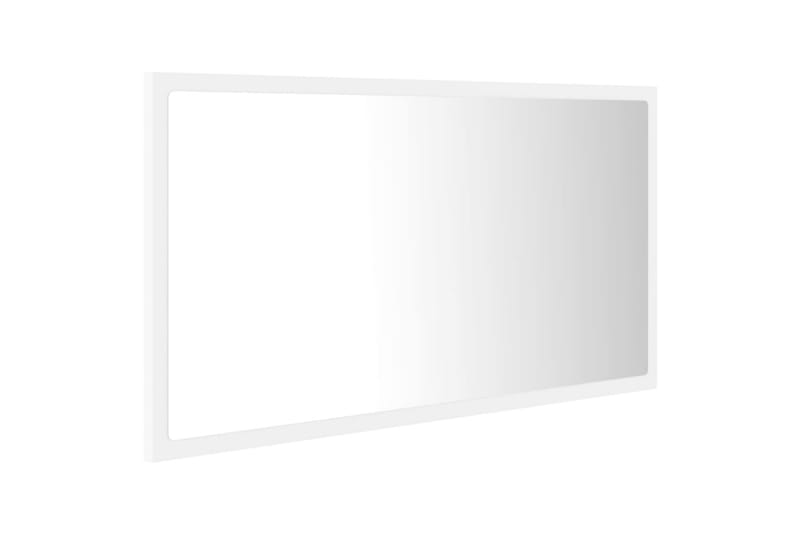 Badrumsspegel med LED vit 80x8,5x37 cm spånskiva - Vit - Inredning & dekor - Speglar - Badrumsspegel