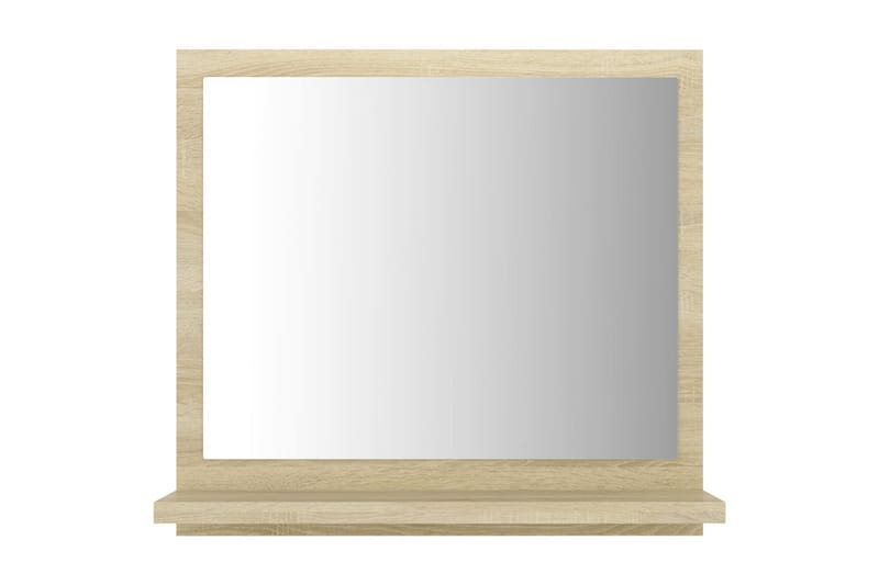 Badrumsspegel sonoma-ek 40x10,5x37 cm spånskiva - Brun - Inredning & dekor - Speglar - Badrumsspegel