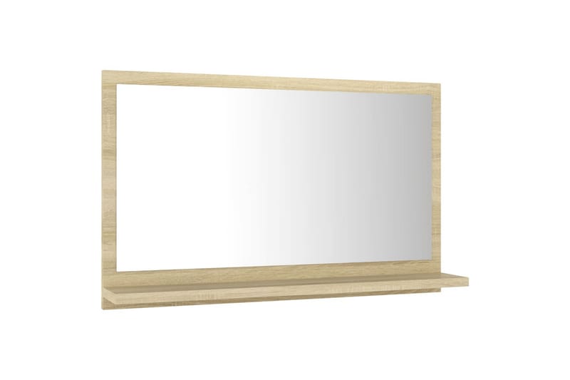 Badrumsspegel sonoma-ek 60x10,5x37 cm spånskiva - Brun - Inredning & dekor - Speglar - Badrumsspegel