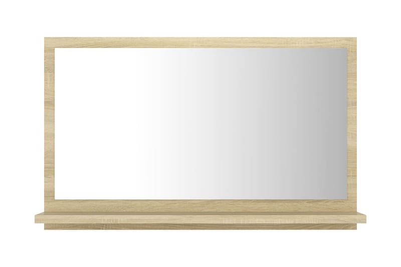 Badrumsspegel sonoma-ek 60x10,5x37 cm spånskiva - Brun - Inredning & dekor - Speglar - Badrumsspegel