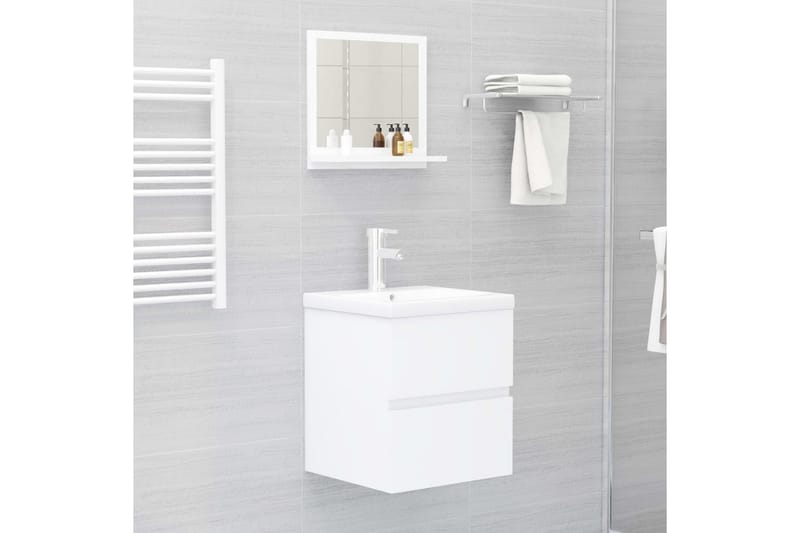 Badrumsspegel vit 40x10,5x37 cm spånskiva - Vit - Inredning & dekor - Speglar - Badrumsspegel