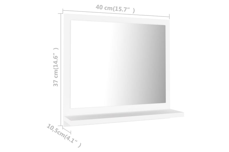 Badrumsspegel vit 40x10,5x37 cm spånskiva - Vit - Inredning & dekor - Speglar - Badrumsspegel