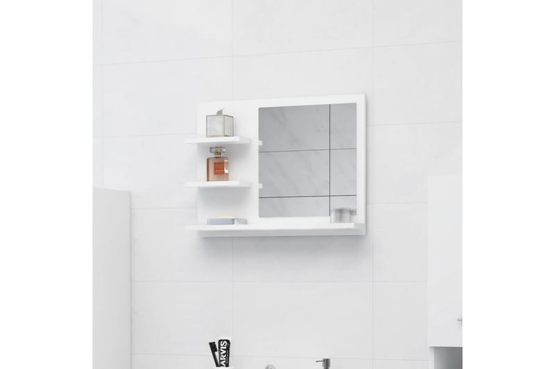 Badrumsspegel vit 60x10,5x45 cm spånskiva - Vit - Inredning & dekor - Speglar - Badrumsspegel
