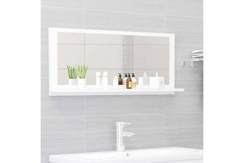 Badrumsspegel vit 90x10,5x37 cm spånskiva - Vit - Inredning & dekor - Speglar - Badrumsspegel