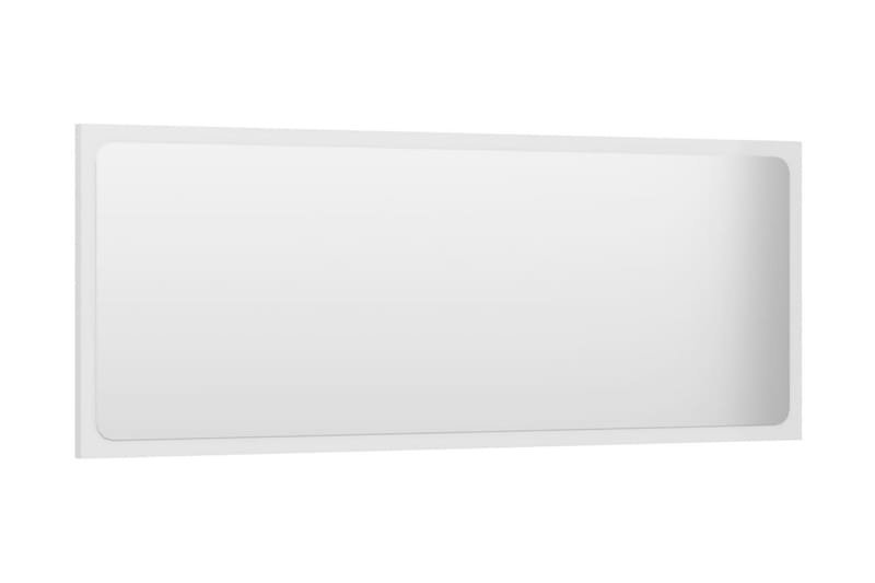 Badrumsspegel vit högglans 100x1,5x37 cm spånskiva - Vit - Badrumsspegel