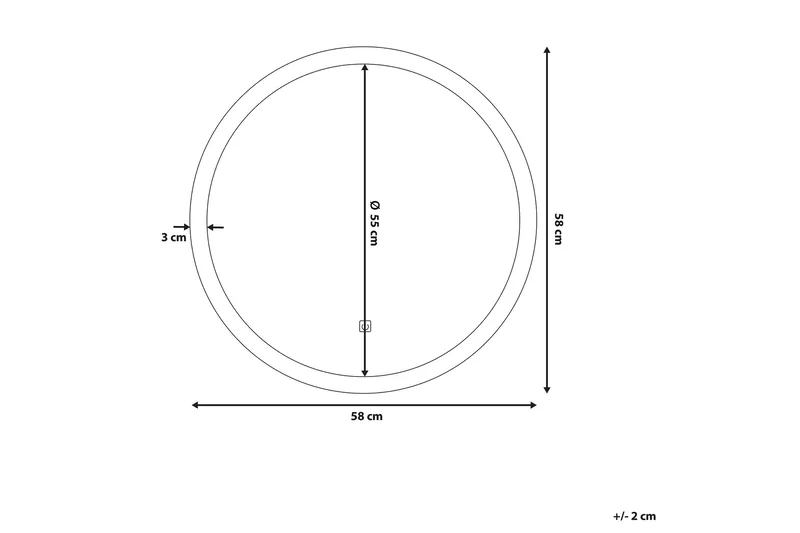Cutberto Spegel LED-belysning - Silver - Inredning & dekor - Speglar - Badrumsspegel