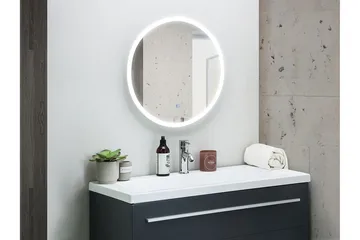 Cutberto Spegel LED-belysning - Silver - Inredning & dekor - Speglar - Badrumsspegel