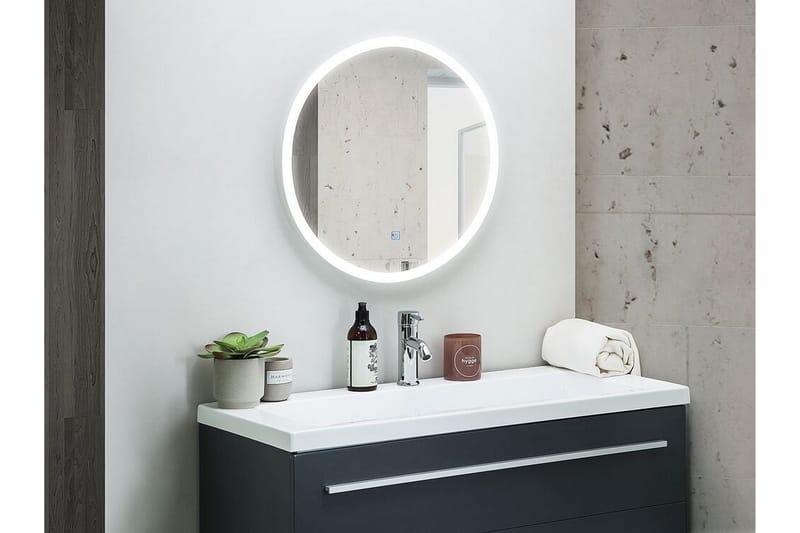Cutberto Spegel LED-belysning - Silver - Inredning & dekor - Speglar - Badrumsspegel