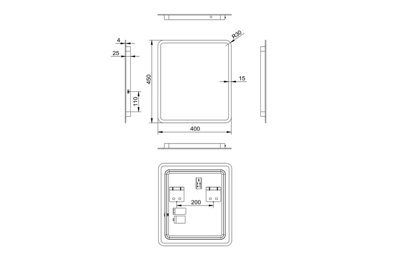 Dalkarl Spegel 40x45 cm - Silver - Inredning & dekor - Speglar - Badrumsspegel