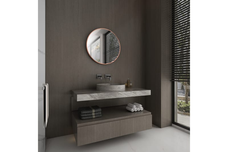 Digerberget Spegel 60 cm Rund - Koppar - Inredning & dekor - Speglar - Badrumsspegel