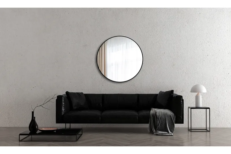 Gottsätter Spegel 100 cm Rund - Svart - Inredning & dekor - Speglar - Badrumsspegel