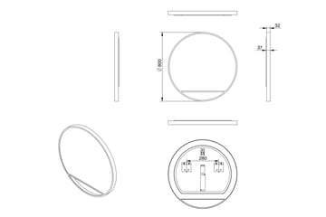 Gottsätter Spegel 60 cm Rund - Svart - Inredning & dekor - Speglar - Badrumsspegel