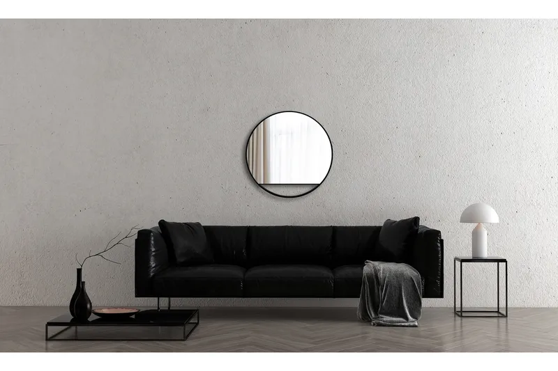 Gottsätter Spegel 80 cm Rund - Svart - Inredning & dekor - Speglar - Badrumsspegel