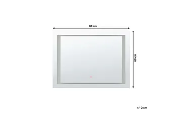 Heasandford Spegel LED 60x80 cm - Silver - Inredning & dekor - Speglar - Badrumsspegel