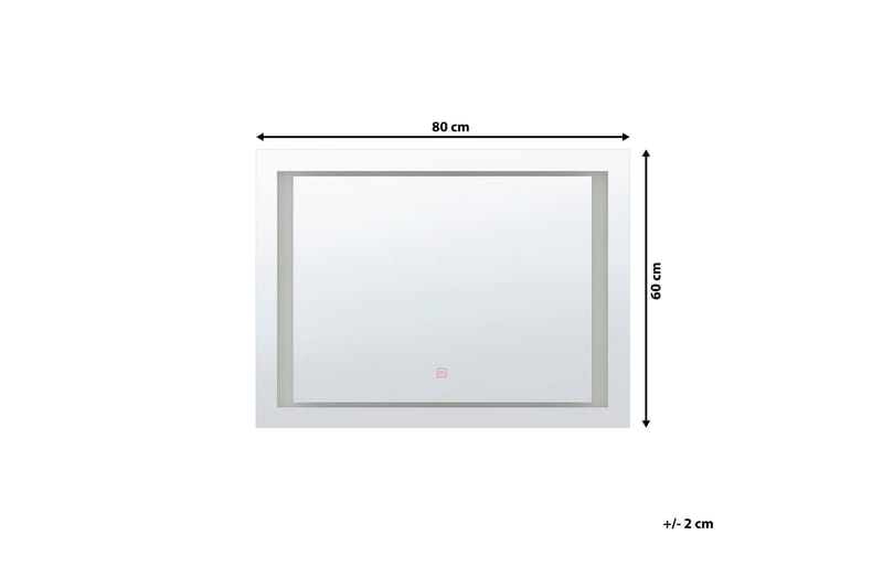 Heasandford Spegel LED 60x80 cm - Silver - Inredning & dekor - Speglar - Badrumsspegel