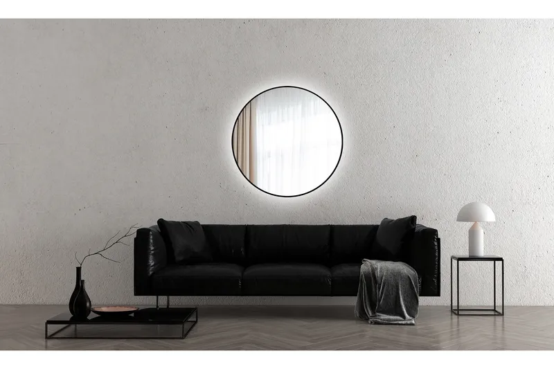 Kilir Spegel 100 cm Rund - Svart - Inredning & dekor - Speglar - Badrumsspegel