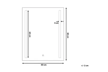 Kilmurray Spegel LED 60x80 cm - Silver - Inredning & dekor - Speglar - Badrumsspegel