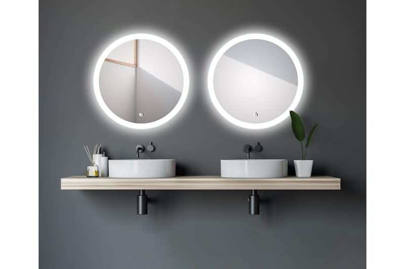 Klysna Spegel 59 cm Rund - Silver - Inredning & dekor - Speglar - Badrumsspegel