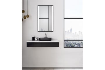 Knutby Badrumsspegel 120x70 cm LED-belysning - Svart - Inredning & dekor - Speglar - Badrumsspegel