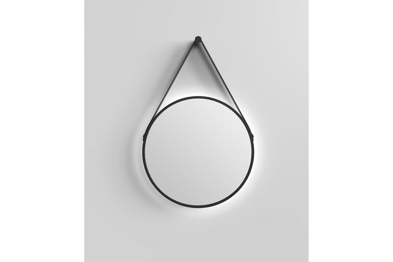 Knutby Spegel 50x50 cm Rund LED-belysning - Svart - Inredning & dekor - Speglar - Badrumsspegel
