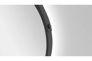 Knutby Spegel 50x50 cm Rund LED-belysning - Svart - Inredning & dekor - Speglar - Badrumsspegel