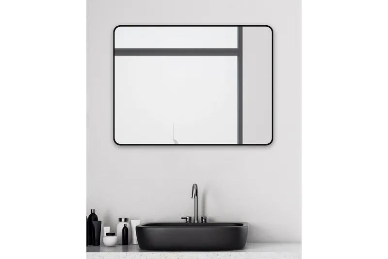 Knutby Väggspegel 60 cm - Svart - Inredning & dekor - Speglar - Badrumsspegel