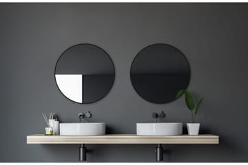 Knutby Väggspegel 60 cm - Svart - Inredning & dekor - Speglar - Badrumsspegel