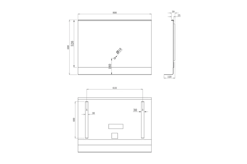 Knutby Väggspegel 60 cm - Inredning & dekor - Speglar - Badrumsspegel