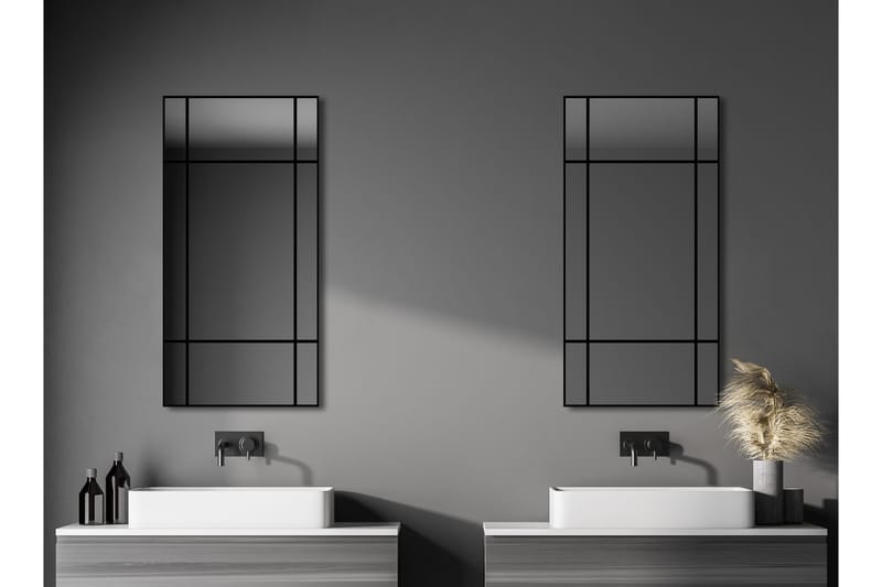 Lannabruk Spegel 60x120 cm, Svart