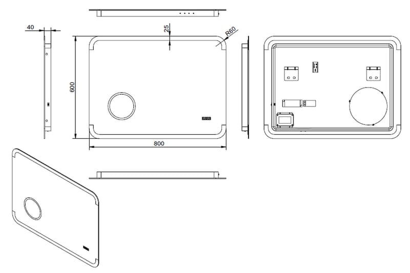 Liratorp Spegel 80x60 cm - Silver - Inredning & dekor - Speglar - Badrumsspegel