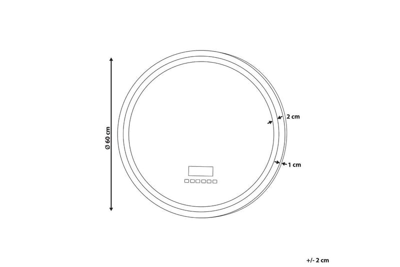 Badrumsspegel med LED Brognon - Inredning & dekor - Speglar - Badrumsspegel