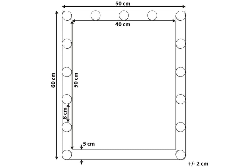Badrumsspegel med LED Odenas - Inredning & dekor - Speglar - Badrumsspegel