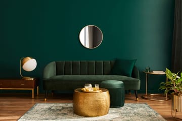 Nävesta Spegel 50 cm Rund - Guld - Inredning & dekor - Speglar - Badrumsspegel
