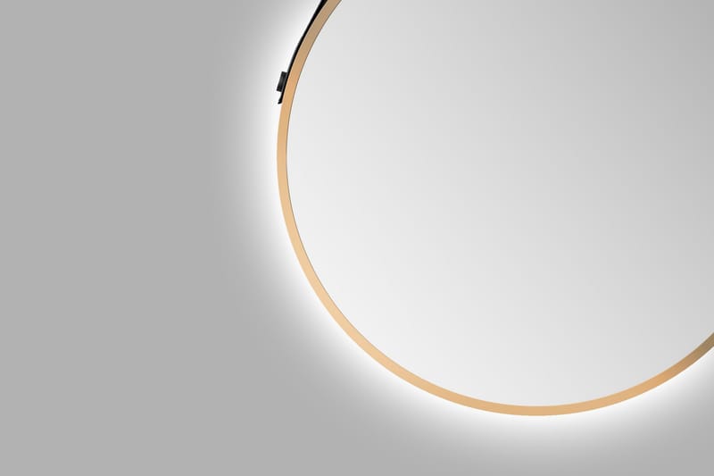Nävesta Spegel 50 cm Rund - Guld - Inredning & dekor - Speglar - Badrumsspegel