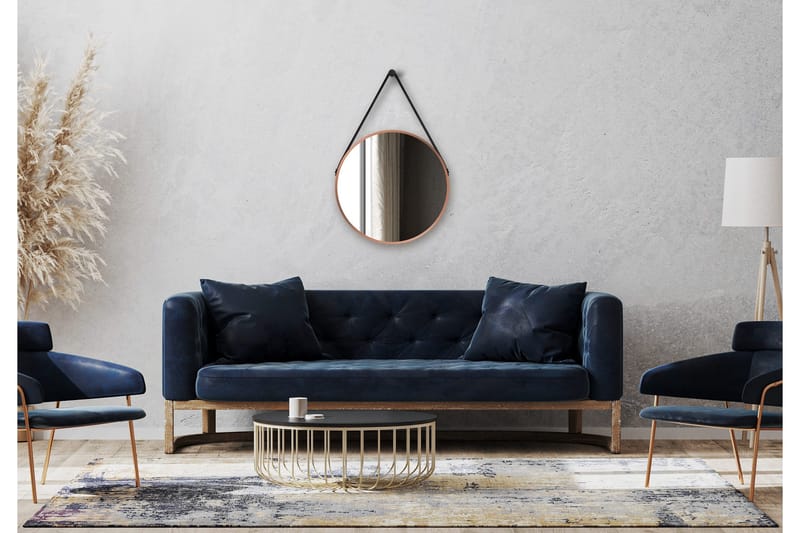 Nävesta Spegel 50 cm Rund - Koppar - Inredning & dekor - Speglar - Badrumsspegel